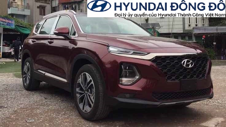 Huyendai Santafe 2019 màu đỏ năng động